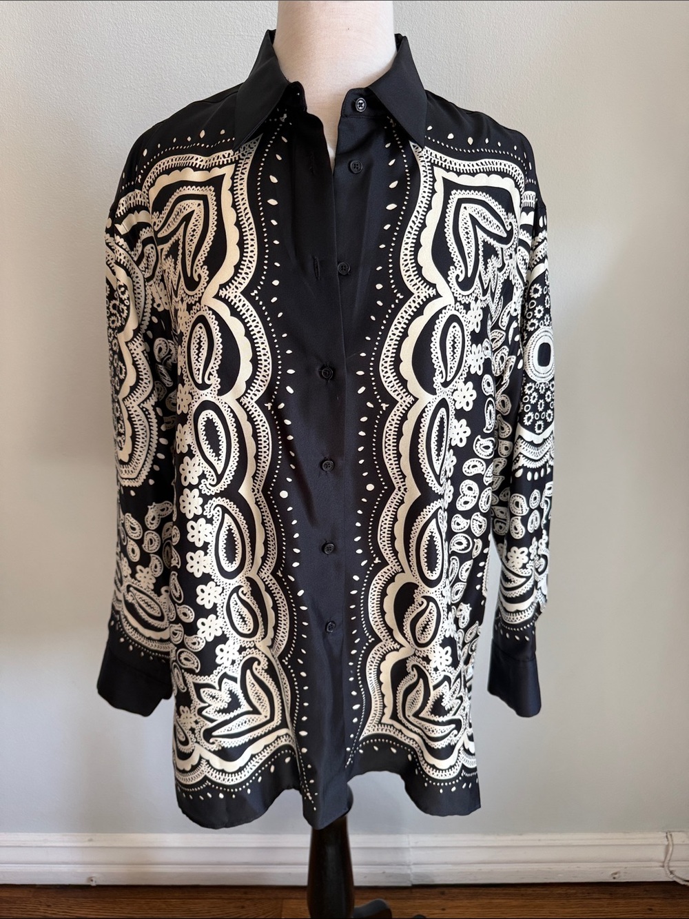 Nili Lotan Paisley Silk Shirt
